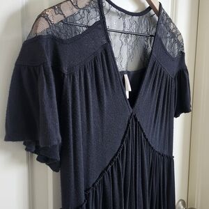 Black Dress with Lace Detail